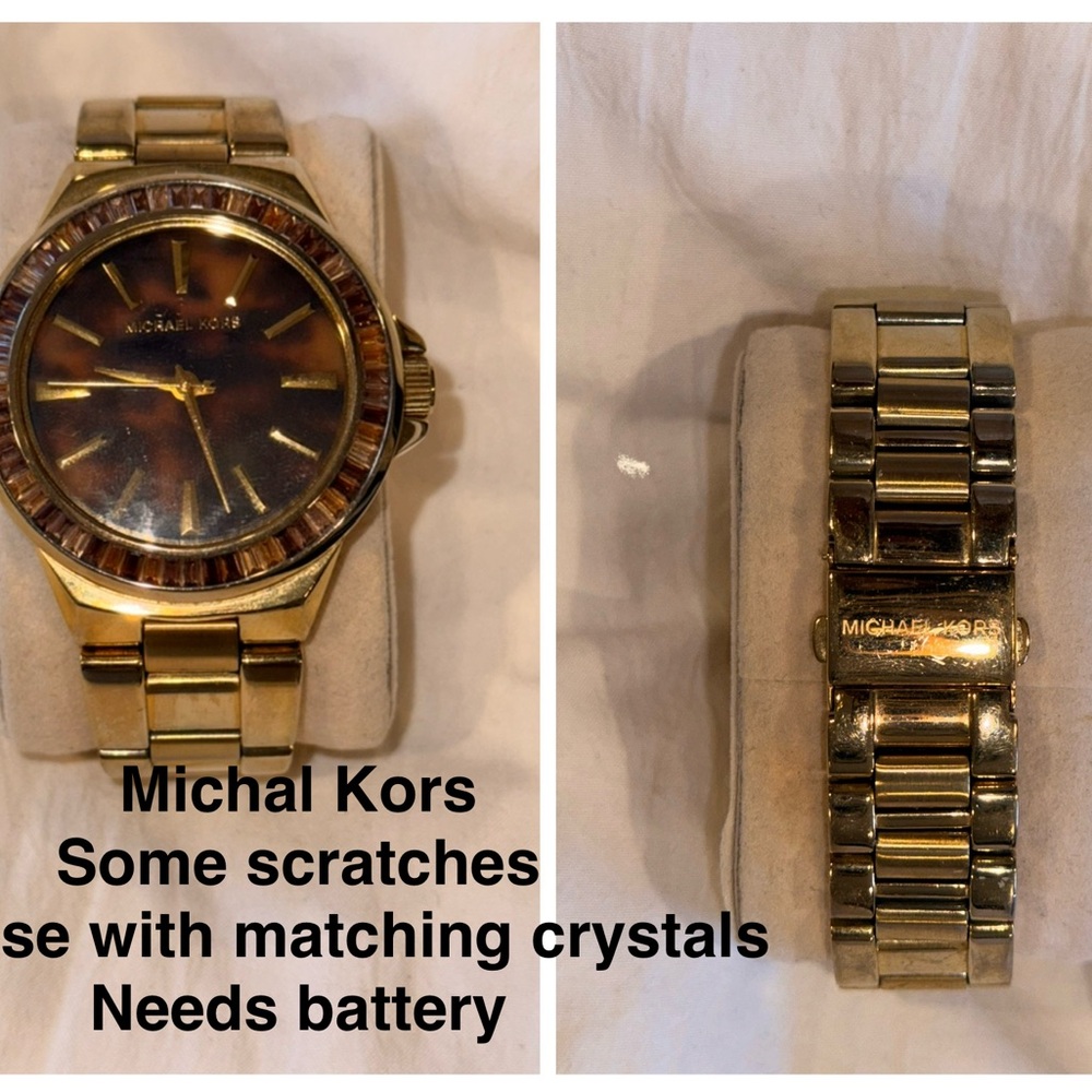 Michael Kors Gold Watch with Brown Accents